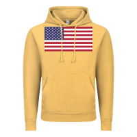 Vintage Mustard american flag Vintage Hoodie - linhVisuals