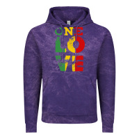 Cloud Purple one love rasta reggae Vintage Hoodie - linhVisuals