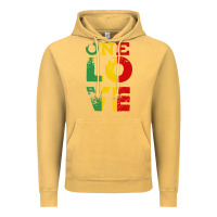 One Love Rasta Reggae Vintage Hoodie | Teevron