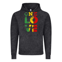 Vintage Black one love rasta reggae Vintage Hoodie - linhVisuals