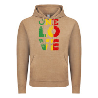Vintage Coffee one love rasta reggae Vintage Hoodie - linhVisuals