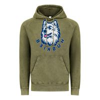 Vintage Olive HUSKIES Vintage Hoodie - linhVisuals