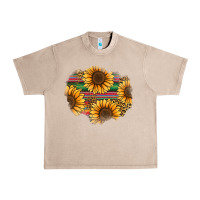 French Oak sunflower leopard serape patch Urban Heavy Tee - Jasminsmagicworld