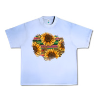 Grape Ice sunflower leopard serape patch Urban Heavy Tee - Jasminsmagicworld