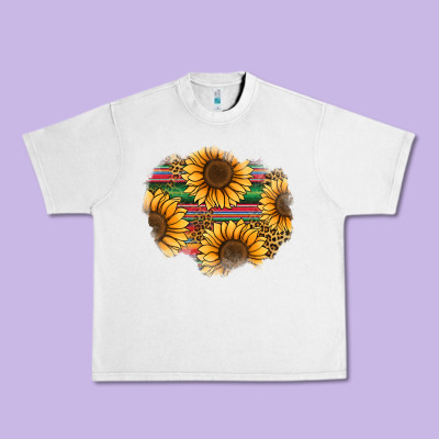 Sunflower Leopard Serape Patch Urban Heavy Tee Designed By Jasminsmagicworld