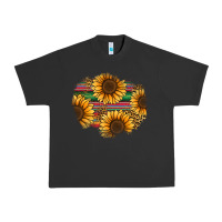 Pigment Black sunflower leopard serape patch Urban Heavy Tee - Jasminsmagicworld