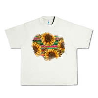 Pistachio sunflower leopard serape patch Urban Heavy Tee - Jasminsmagicworld