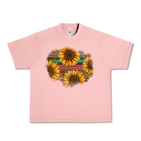 Salmon sunflower leopard serape patch Urban Heavy Tee - Jasminsmagicworld