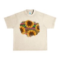 Sandshell sunflower leopard serape patch Urban Heavy Tee - Jasminsmagicworld