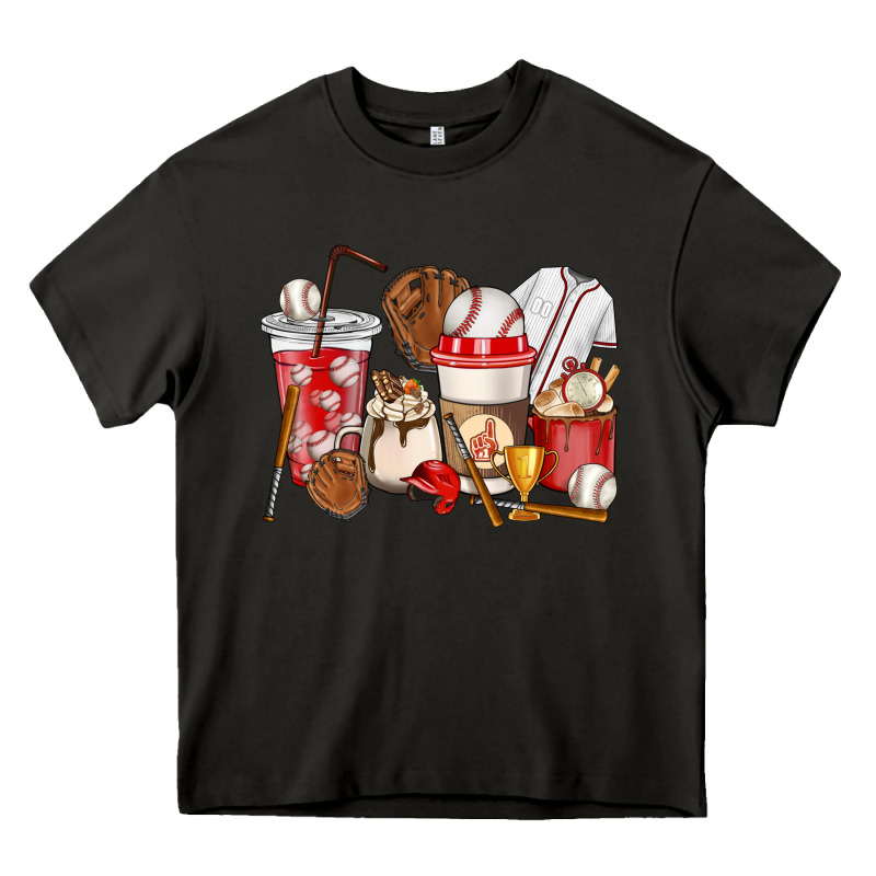 Baseball Coffee Cups Heavy Core Tee by HowdyJamesFarm | Teevron