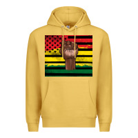 Antique Gold Juneteenth American flag Premium Hoodie - Artiststas