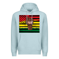 Blue Mist Juneteenth American flag Premium Hoodie - Artiststas