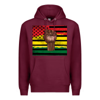 Burgundy Juneteenth American flag Premium Hoodie - Artiststas