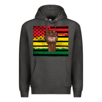 Charcoal Heather Juneteenth American flag Premium Hoodie - Artiststas