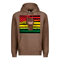 Chestnut Juneteenth American flag Premium Hoodie - Artiststas