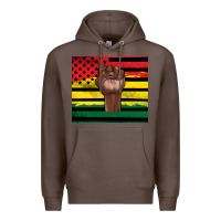 Coffee Juneteenth American flag Premium Hoodie - Artiststas
