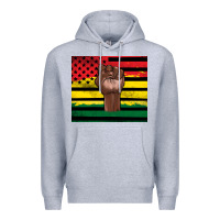 Heather Grey Juneteenth American flag Premium Hoodie - Artiststas