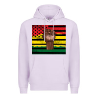 Lilac Juneteenth American flag Premium Hoodie - Artiststas