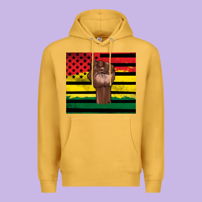 Juneteenth American Flag Premium Hoodie Designed By Artiststas