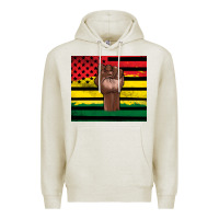 Oatmeal Heather Juneteenth American flag Premium Hoodie - Artiststas