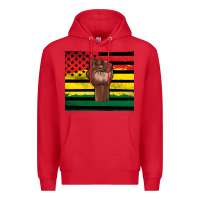 Red Juneteenth American flag Premium Hoodie - Artiststas