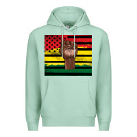 Seafoam Juneteenth American flag Premium Hoodie - Artiststas