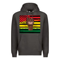 Smoke Juneteenth American flag Premium Hoodie - Artiststas