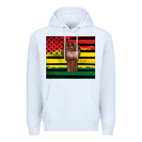 White Juneteenth American flag Premium Hoodie - Artiststas