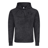 Vintage Black Sleeping Cat Line Art Vintage Hoodie - linhVisuals