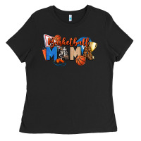 Black basketball mama Ladies Tee - FaDigitalArtStudio