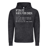 Vintage Black first responder  definition design Vintage Hoodie - linhVisuals