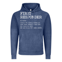 Vintage Denim first responder  definition design Vintage Hoodie - linhVisuals