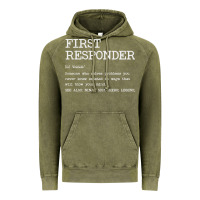 Vintage Olive first responder  definition design Vintage Hoodie - linhVisuals