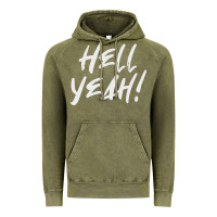 Vintage Olive hell yeah! Vintage Hoodie - linhVisuals
