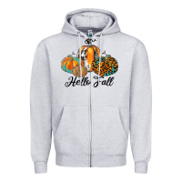 Heather Grey hello fall Zipper Hoodie - JahusDesignShop
