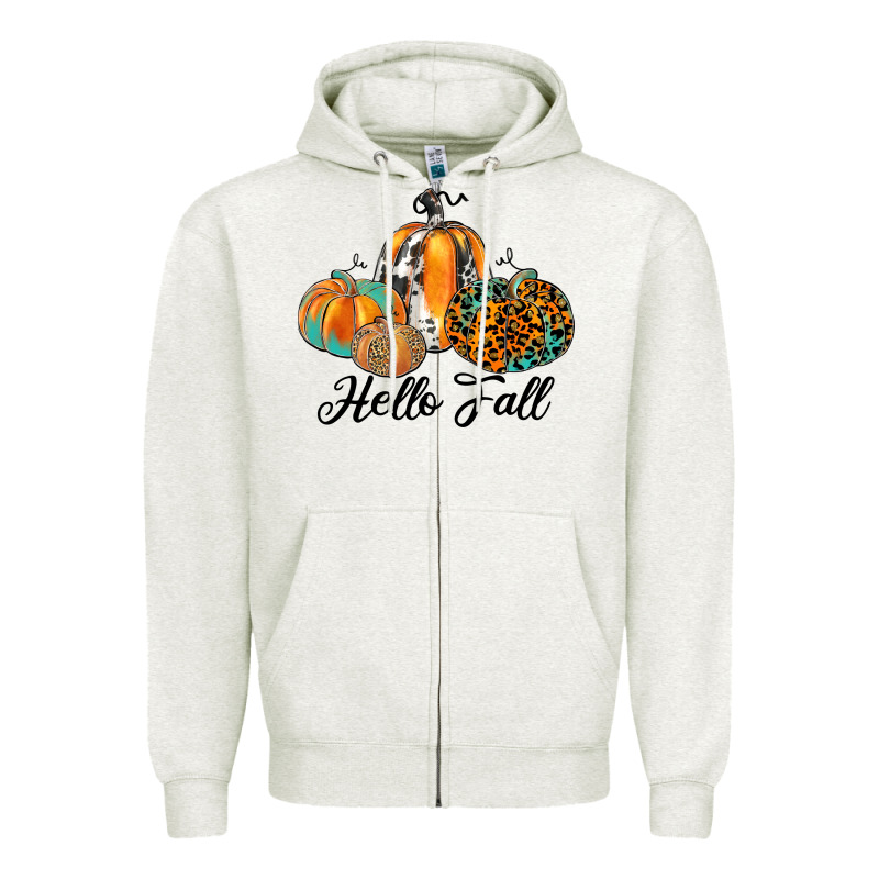 Hello Fall Zipper Hoodie by JahusDesignShop | Teevron