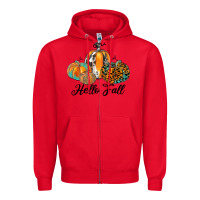 Red hello fall Zipper Hoodie - JahusDesignShop