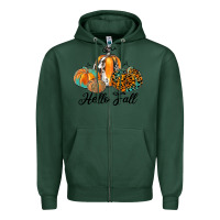 Sports Green hello fall Zipper Hoodie - JahusDesignShop