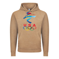 Vintage Coffee USA OLYMPIC RINGS Vintage Hoodie - linhVisuals
