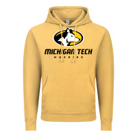 Vintage Mustard michigan tech Vintage Hoodie - linhVisuals