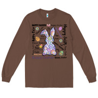 Chestnut Happy Easter Long Sleeve Tee - CowhideDigitalArt