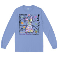 Colony Blue Happy Easter Long Sleeve Tee - CowhideDigitalArt