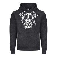 Vintage Black border collie dog t  shirt border collie with sunglasses cool dog t  s Vintage Hoodie - linhVisuals