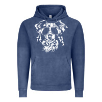 Vintage Denim border collie dog t  shirt border collie with sunglasses cool dog t  s Vintage Hoodie - linhVisuals