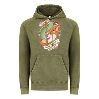 Vintage Olive chin up   robin hood Vintage Hoodie - linhVisuals
