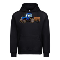 Black Farm Tractor Urban Hoodie - RanaPortraitStore