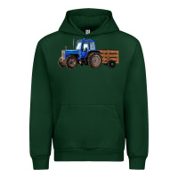Forest Green Farm Tractor Urban Hoodie - RanaPortraitStore