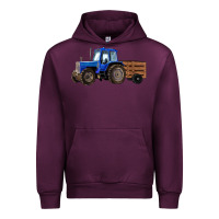 Mauve Wine Farm Tractor Urban Hoodie - RanaPortraitStore