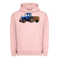 Pigment Salmon Farm Tractor Urban Hoodie - RanaPortraitStore