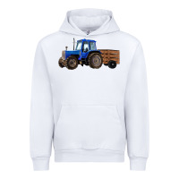 White Farm Tractor Urban Hoodie - RanaPortraitStore